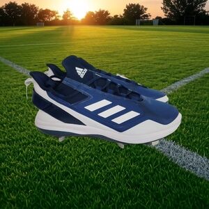 Adidas Icon 7 Men's Metal Baseball Navy & White Athletic Cleats S23851 Size 12.5